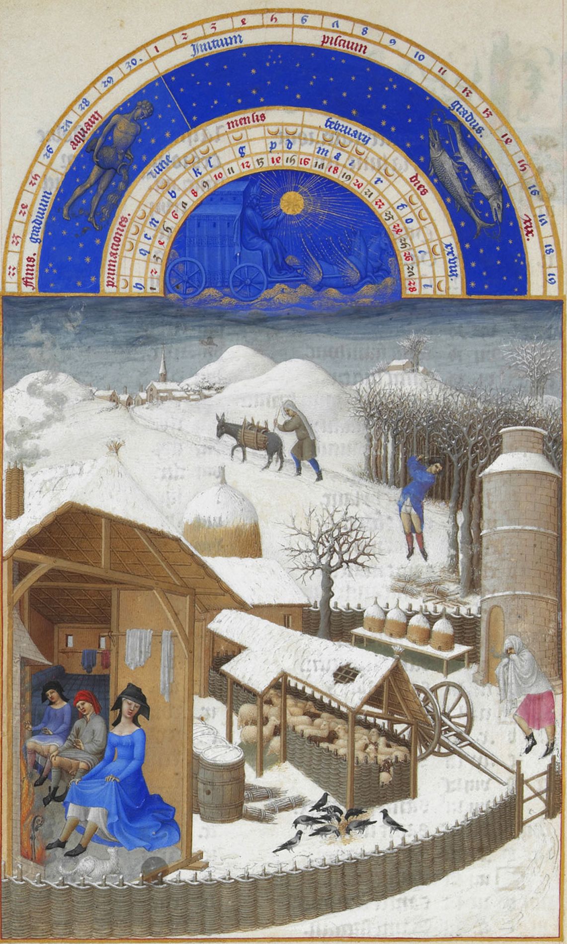 February, from the Les Très Riches Heures du Duc de Berry